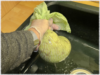 Knoblauch auswringen